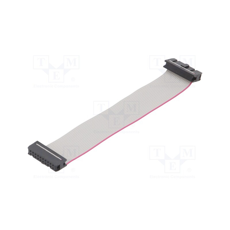 10 pcs : DS1052-202B2NA201501 - Ribbon cable with IDC connectors, Cable ph: 1.27mm, 0.15m
