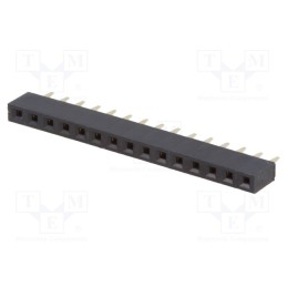 10 pcs : ZL305-15 - Socket, pin strips, female, PIN: 15, straight, 2.54mm, THT, 1x15