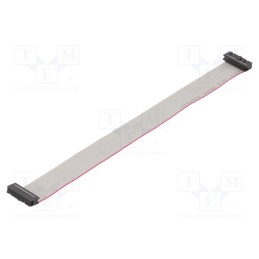 10 pcs : DS1052-202B2NA203001 - Ribbon cable with IDC connectors, Cable ph: 1.27mm, 0.3m