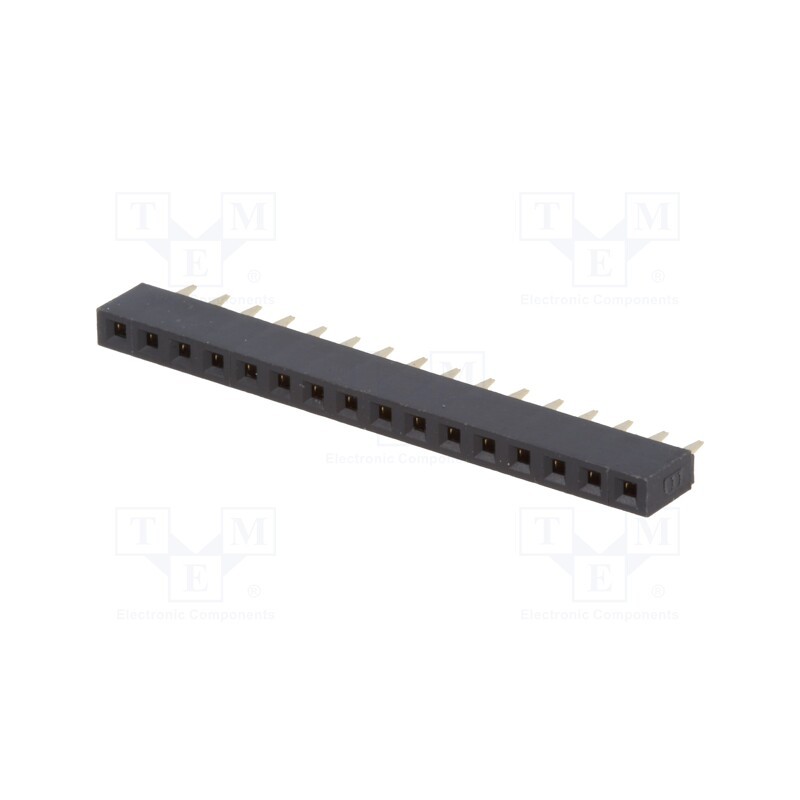 10 pcs : ZL305-16 - Socket, pin strips, female, PIN: 16, straight, 2.54mm, THT, 1x16