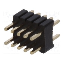 10 pcs : ZL311-2X5P - Pin header, pin strips, male, PIN: 10, straight, 1.27mm, THT, 2x5