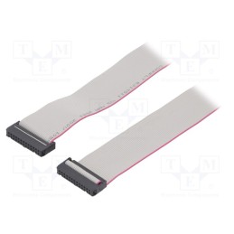 10 pcs : DS1052-262B2MA206001 - Ribbon cable with IDC connectors, Cable ph: 1.27mm, 0.6m