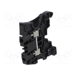 10 pcs : ZS4-BK | 1SNK505066R0000 - Splice terminal: rail, 0.2÷4mm2, ways: 1, terminals: 2, black, SNK