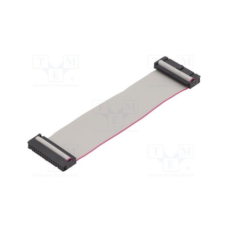 10 pcs : DS1052-262B2NA203001 - Ribbon cable with IDC connectors, Cable ph: 1.27mm, 0.3m