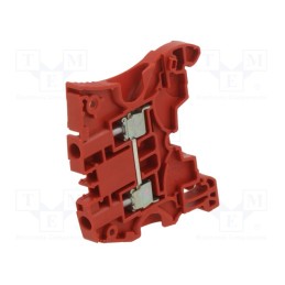 10 pcs : ZS4-RD 1SNK505062R0000 - Splice terminal: rail, 0.2÷4mm2, ways: 1, terminals: 2, red, SNK