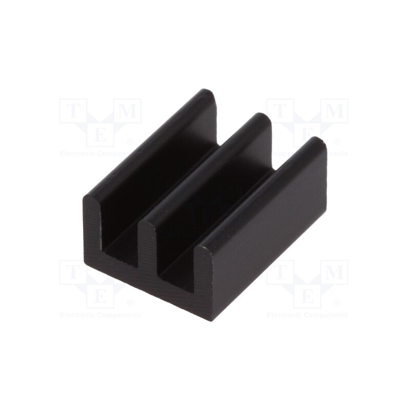 10 pcs : ICKSMDG13SA - Heatsink: extruded, black, L: 13mm, W: 10mm, H: 6mm, 61K/W, aluminium
