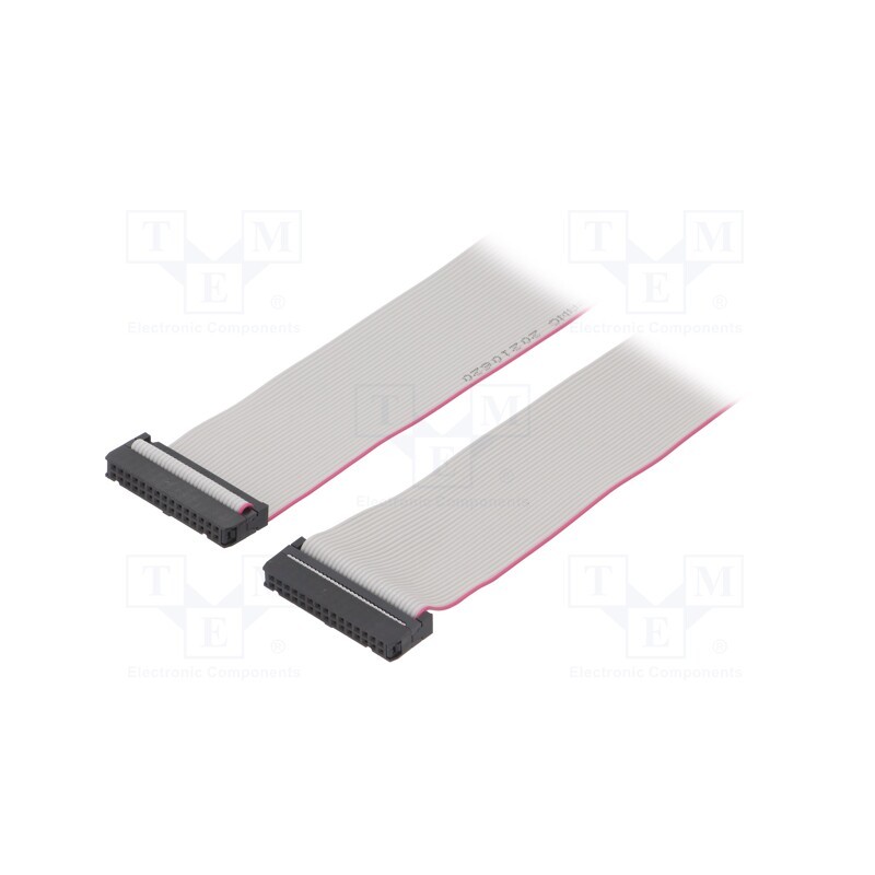 10 pcs : DS1052-302B2MA206001 - Ribbon cable with IDC connectors, Cable ph: 1.27mm, 0.6m