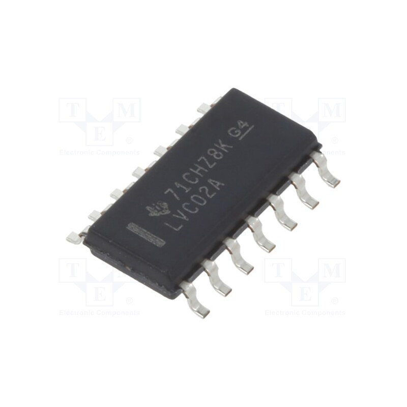 10 pcs : SN74LVC02AD - IC: digital, NOR, Ch: 4, IN: 2, SMD, SO14, 1.65÷3.6VDC, -40÷125°C