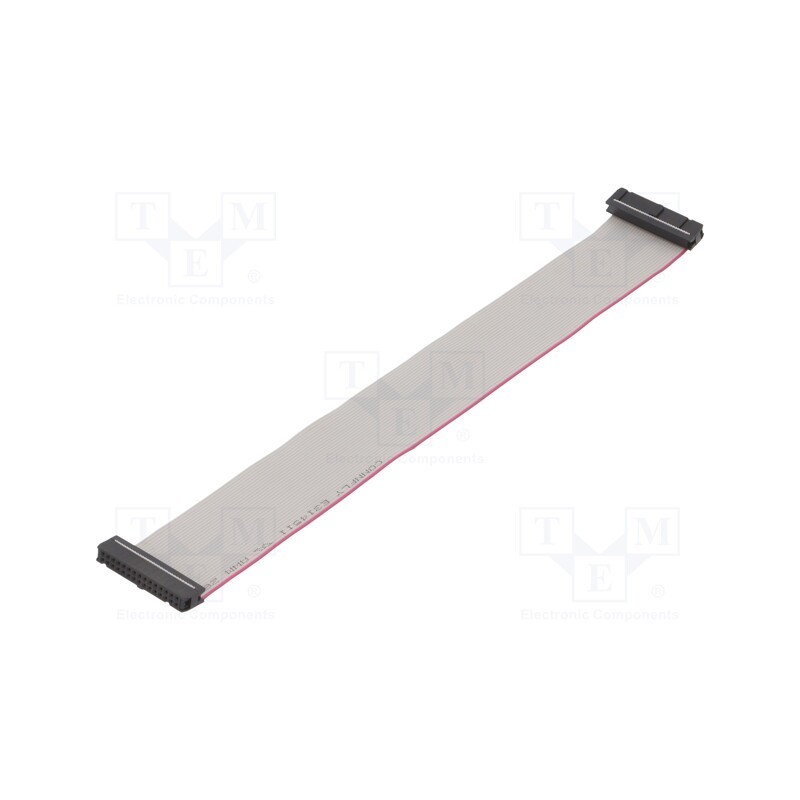 10 pcs : DS1052-302B2NA203001 - Ribbon cable with IDC connectors, Cable ph: 1.27mm, 0.3m