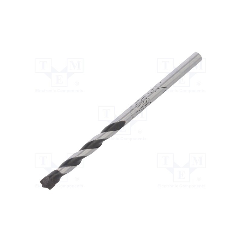 10 pcs : 18800400100 - Drill bit, for concrete, Ø: 4mm, Ø: 5/32', L: 75mm, metal, blister