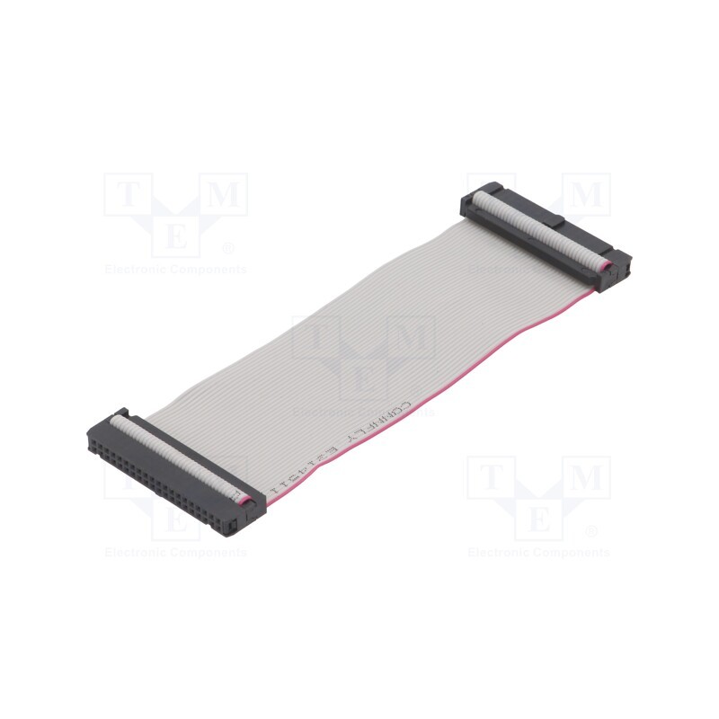 10 pcs : DS1052-402B2MA201501 - Ribbon cable with IDC connectors, Cable ph: 1.27mm, 0.15m