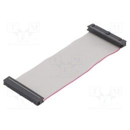10 pcs : DS1052-402B2NA201501 - Ribbon cable with IDC connectors, Cable ph: 1.27mm, 0.15m
