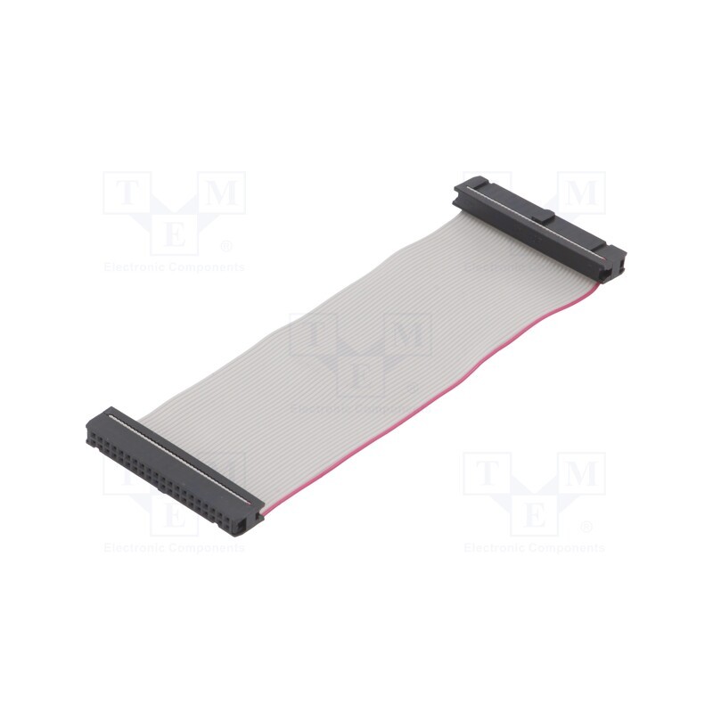 10 pcs : DS1052-402B2NA201501 - Ribbon cable with IDC connectors, Cable ph: 1.27mm, 0.15m