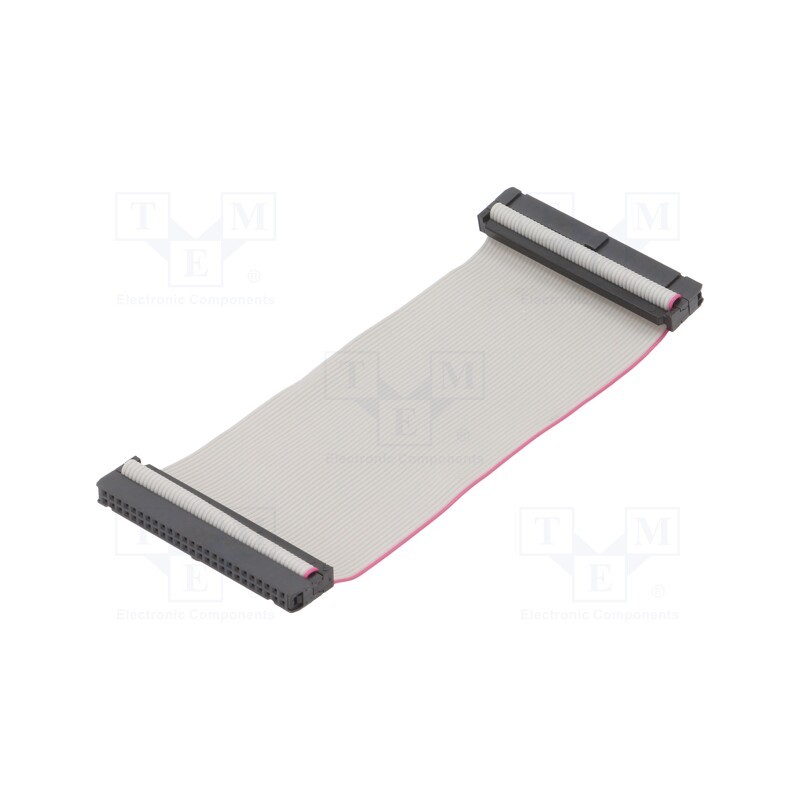 10 pcs : DS1052-502B2MA201501 - Ribbon cable with IDC connectors, Cable ph: 1.27mm, 0.15m