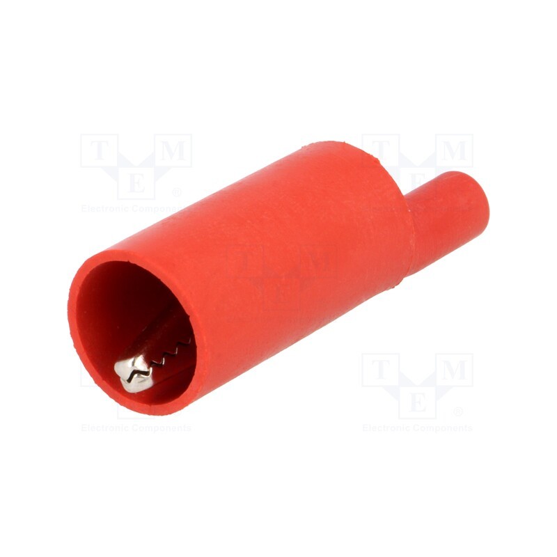 10 pcs : 5030-RT - Crocodile clip, 10A, red, 4mm