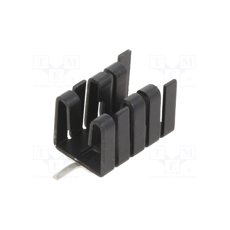 10 pcs : ATS-PCB1066 - Heatsink: extruded, U, TO220,TO262, black, L: 19mm, W: 12.8mm