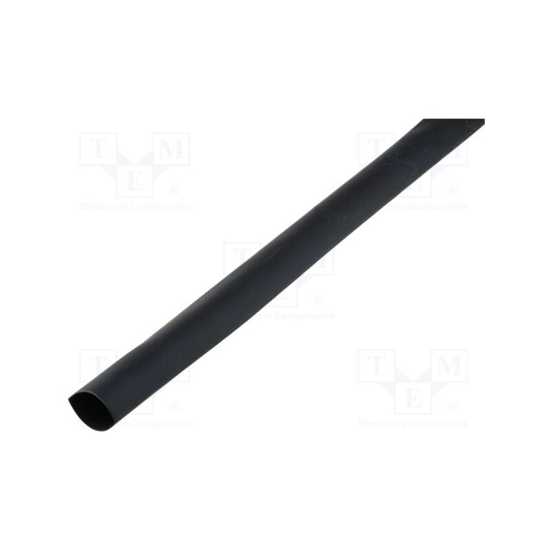 10 m : CB-DWT(2X) 4.8 - Heat shrink sleeve, glued, 2: 1, 4.8mm, L: 1000mm, black, -55÷125°C