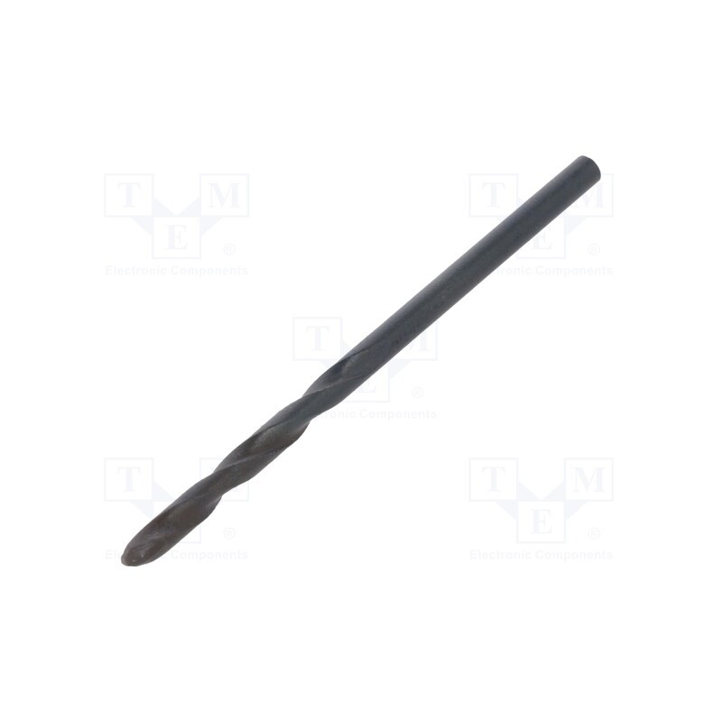 10 pcs : 18800300100 - Drill bit, for concrete, Ø: 3mm, Ø: 1/8', L: 60mm, metal, blister