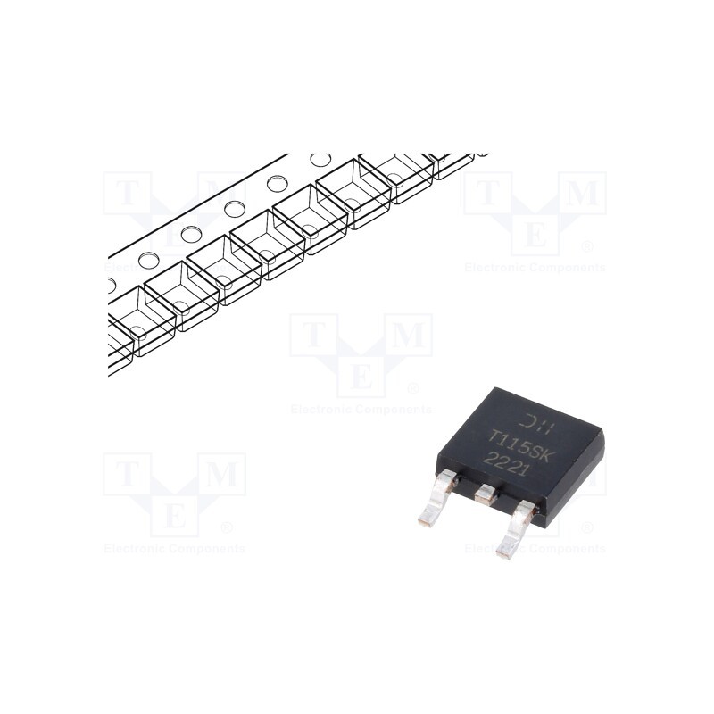10 pcs : DMT10H015SK3-13 - Transistor: N-MOSFET, unipolar, 100V, 43A, Idm: 215A, 2.9W, TO252