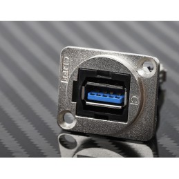 1 pcs - RS PRO Straight, Panel Mount, Socket Type A to A 3.0 USB Connector