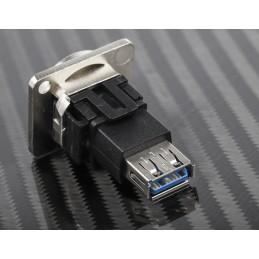 1 pcs - RS PRO Straight, Panel Mount, Socket Type A to A 3.0 USB Connector