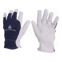 10 set : CT402BL07 - Protective gloves, Size: 7, natural leather, CT402