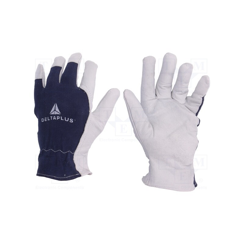 10 set : CT402BL07 - Protective gloves, Size: 7, natural leather, CT402