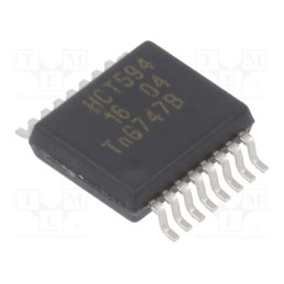 10 pcs : 74HCT594DB,112 - IC: digital, 8bit,shift register, CMOS,TTL, SMD, SSOP16, HCT,