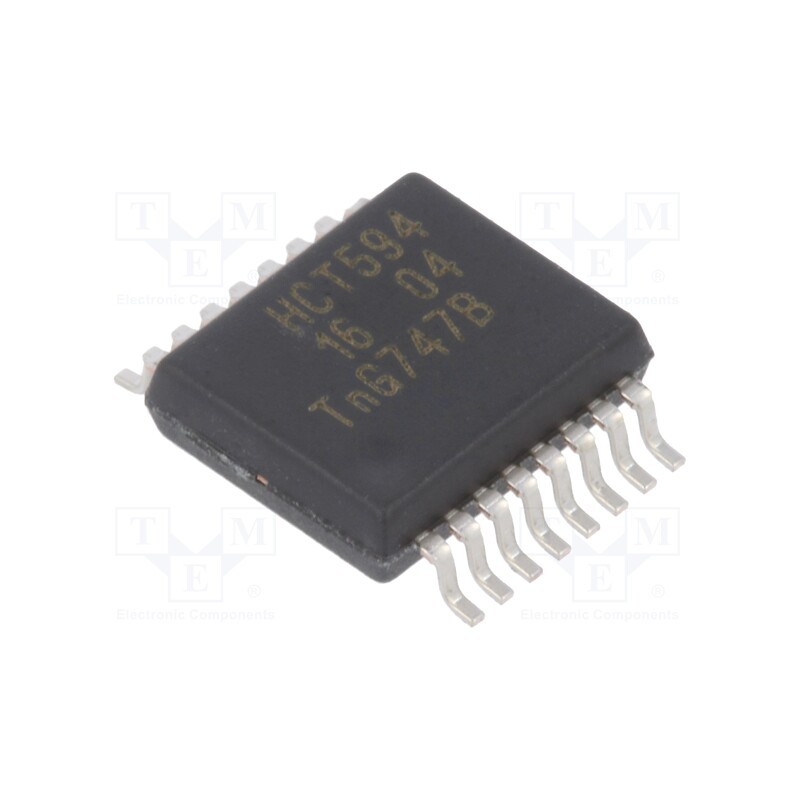 10 pcs : 74HCT594DB,112 - IC: digital, 8bit,shift register, CMOS,TTL, SMD, SSOP16, HCT,