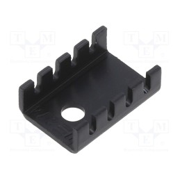 10 pcs : 274-3AB - Heatsink: extruded, U, TO220, black, L: 19.1mm, W: 13mm, H: 6.4mm, 274