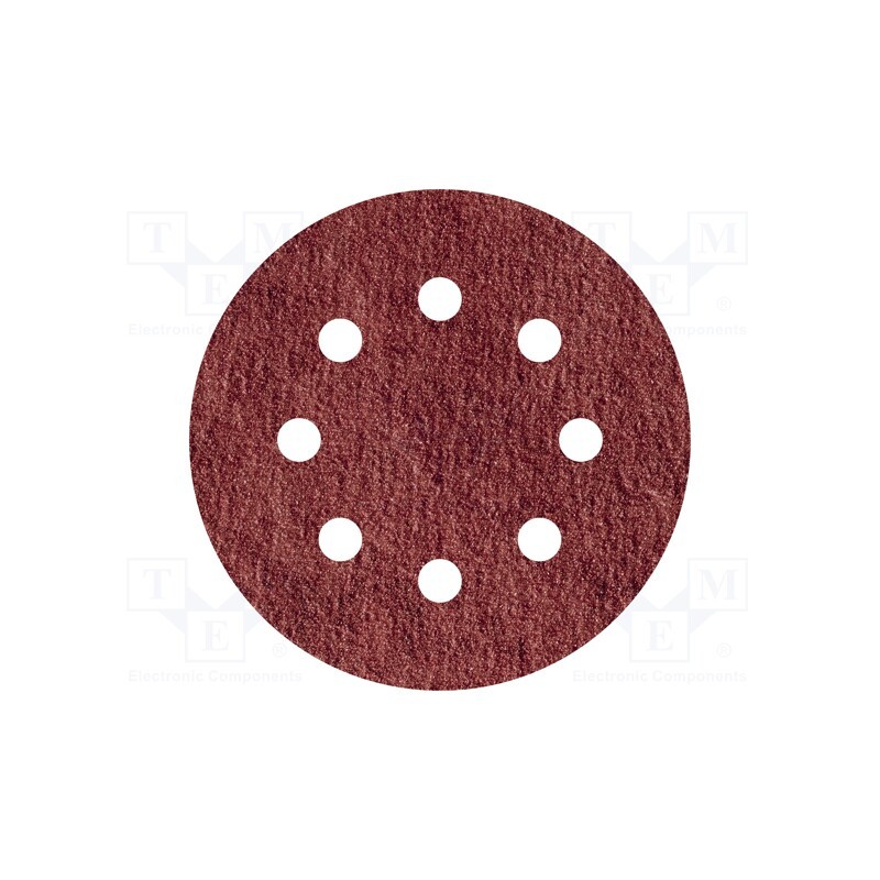 10 set : 2072000 - Sandpaper, Ø: 125mm, Granularity: 400, wood,metal, 5pcs.