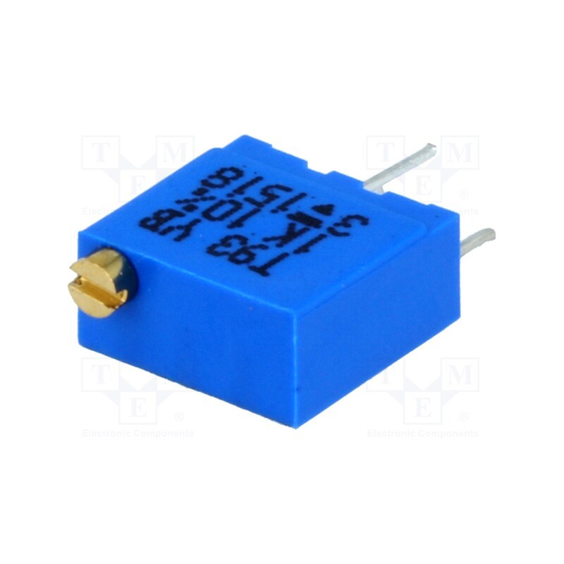 10 pcs : T93YB102KT20 - Potentiometer: mounting, multiturn, 1kΩ, 500mW, THT, ±10%, linear