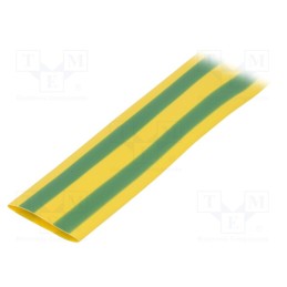 10 m : CB-HFT(2X) 19.1 - Heat shrink sleeve, glueless, 2: 1, 19.1mm, L: 1m, yellow-green