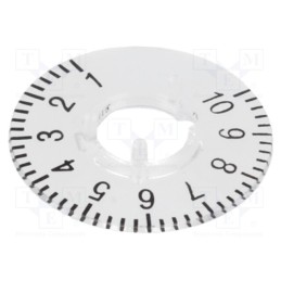 10 pcs : A4416060 - Collar with scale, polycarbonate, transparent, push-in, 31mm