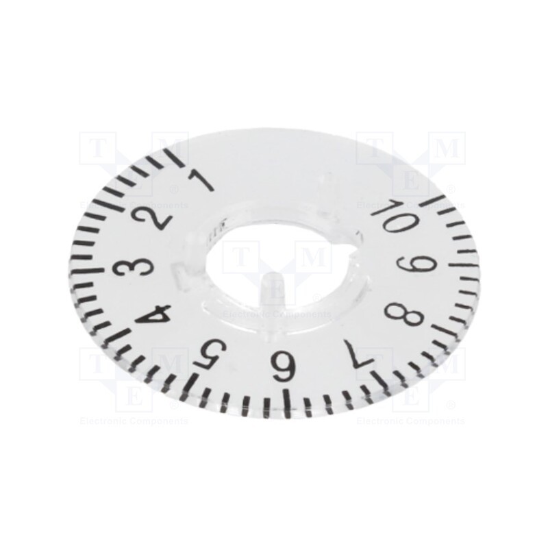10 pcs : A4416060 - Collar with scale, polycarbonate, transparent, push-in, 31mm