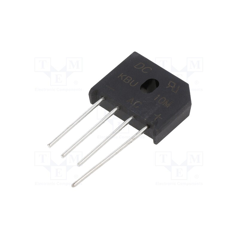 10 pcs : KBU10M - Bridge rectifier: single-phase, Urmax: 1kV, If: 10A, Ifsm: 200A