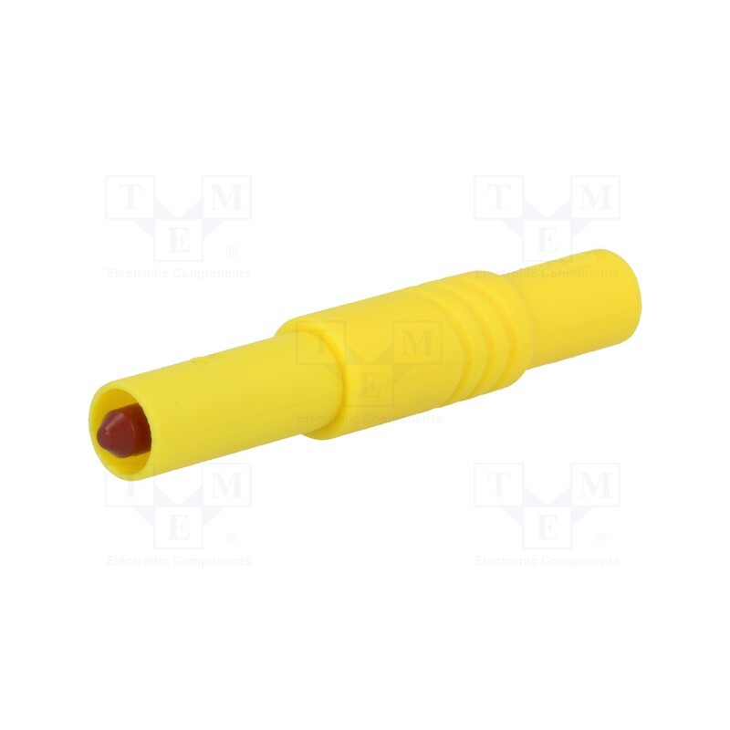 10 pcs : LAS S G GE - Plug, 4mm banana, 24A, 1kVDC, yellow, insulated, 3mΩ, 0.5÷2.5mm2
