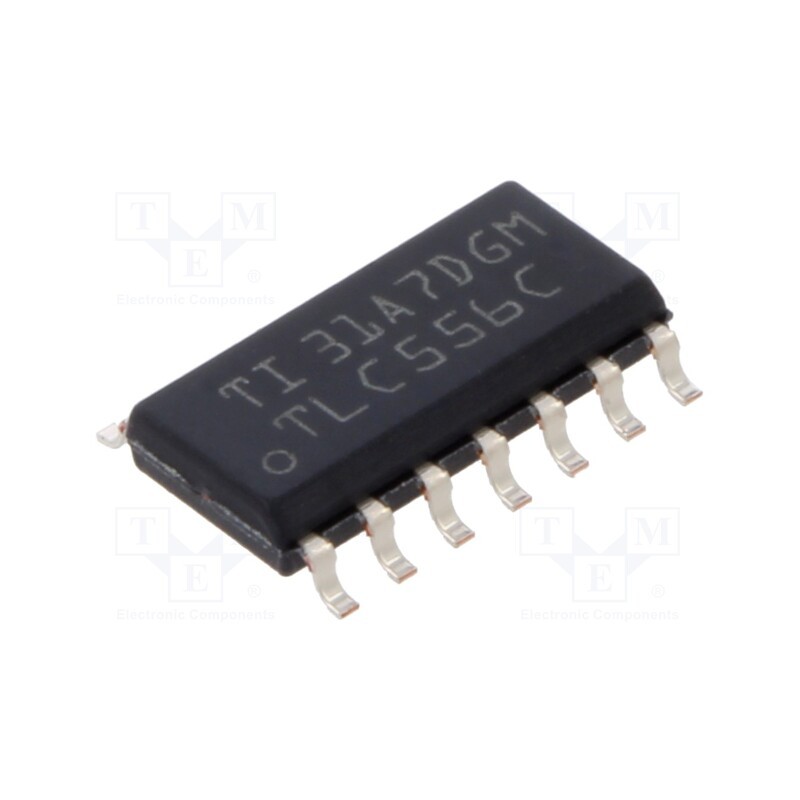 10 pcs : TLC556CDR - IC: peripheral circuit, astable,timer, 2.1MHz, 2÷15VDC, SO14