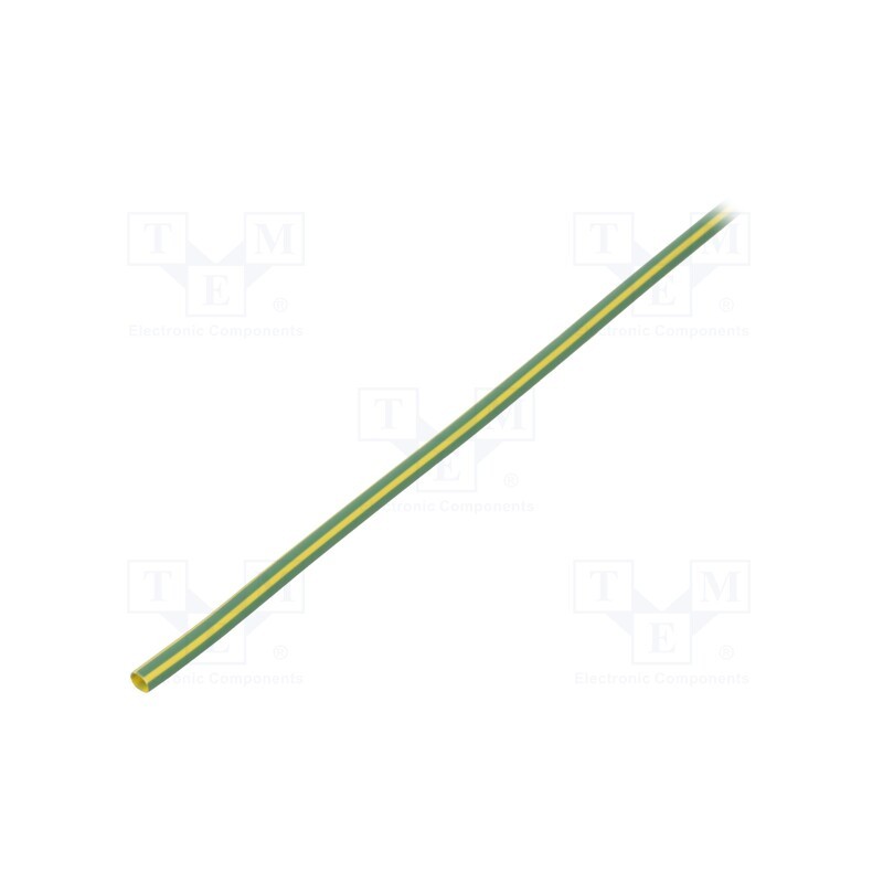 20 m : CB-HFT(2X) 2.4 - Heat shrink sleeve, glueless, 2: 1, 2.4mm, L: 1m, yellow-green