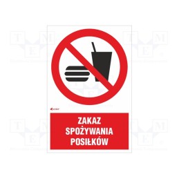 20 pcs : IP/022/1/C1/F - Safety sign, prohibitory, self-adhesive folie, W: 200mm, H: 300mm