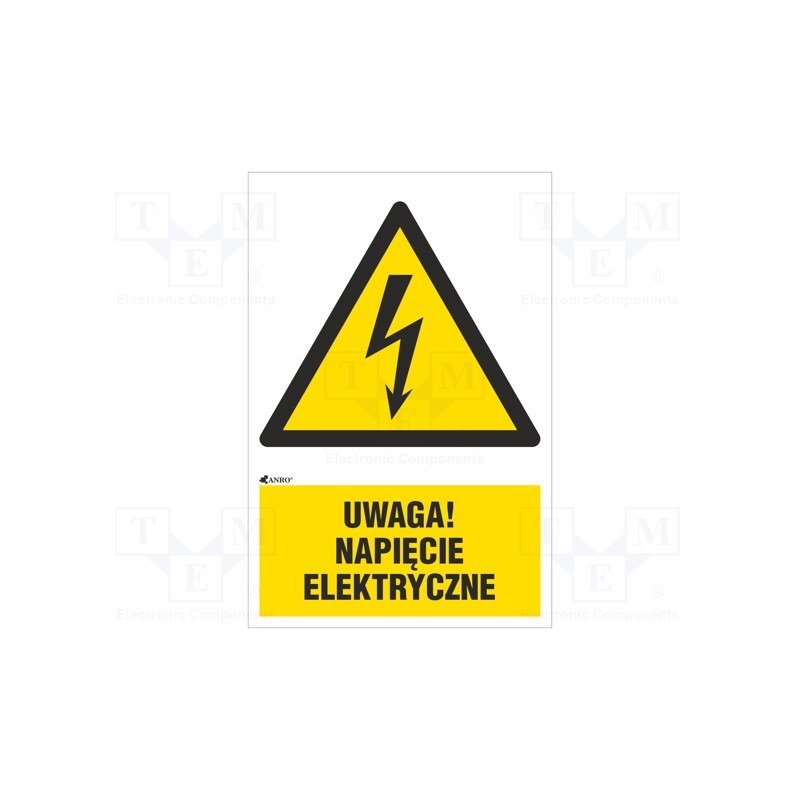 20 pcs : IW/012/1/C1/F - Safety sign, warning, self-adhesive folie, W: 200mm, H: 300mm