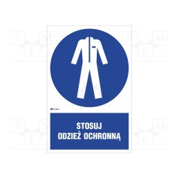 20 pcs : IM/010/1/C1/F - Safety sign, regulatory, self-adhesive folie, W: 200mm, H: 300mm