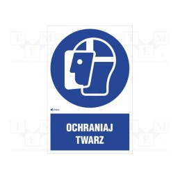 20 pcs : IM/013/1/C1/F - Safety sign, regulatory, self-adhesive folie, W: 200mm, H: 300mm