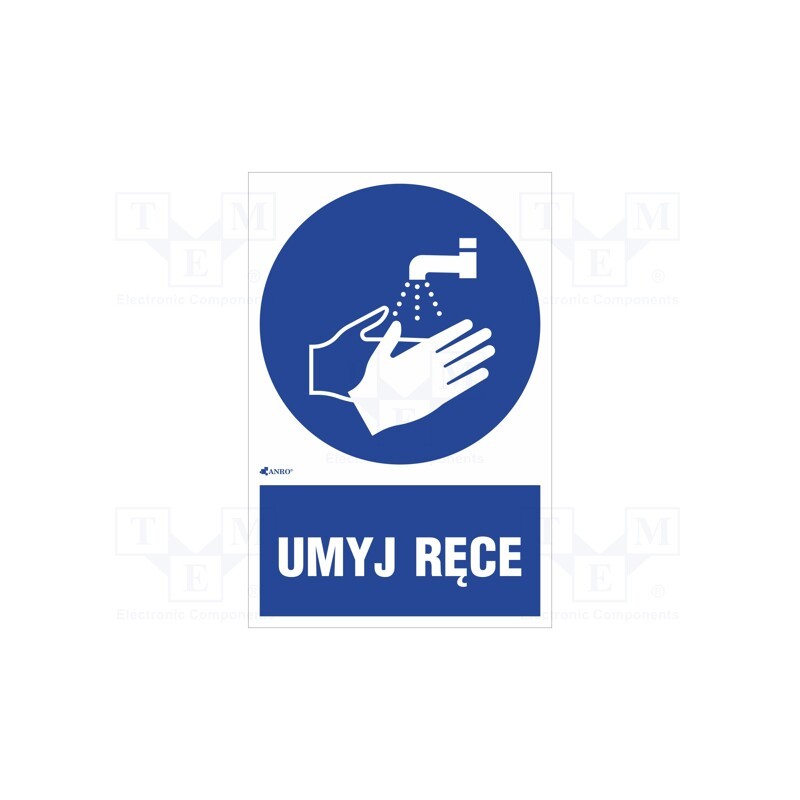 20 pcs : IM/011/1/C1/F - Safety sign, regulatory, self-adhesive folie, W: 200mm, H: 300mm