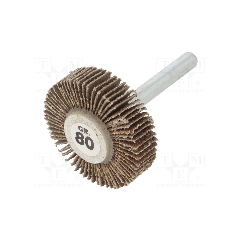 10 pcs : RG.046 - Wheel, Granularity: 80, Mounting: rod 6mm, with lever, Ø40x10mm