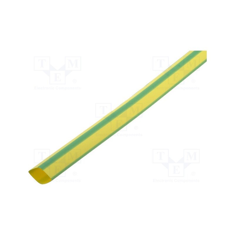 20 m : CB-HFT(2X) 4.8 - Heat shrink sleeve, glueless, 2: 1, 4.8mm, L: 1m, yellow-green