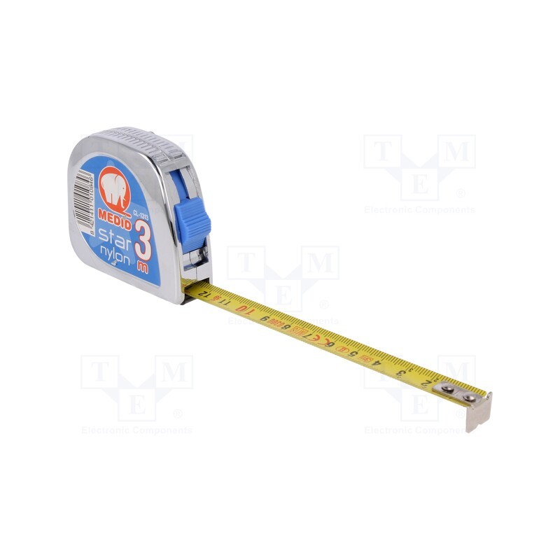 10 pcs : CL-1313 - Measuring tape, L: 3m, Width: 13mm, Enclos.mat: ABS, measure