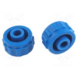 50 pcs : 900-STC - Plug, blue, for syringes, polypropylene, UV block