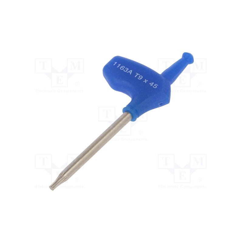 10 pcs : 1163A09R - Wrench, Torx®, TX09, Overall len: 84mm, Working part len: 45mm