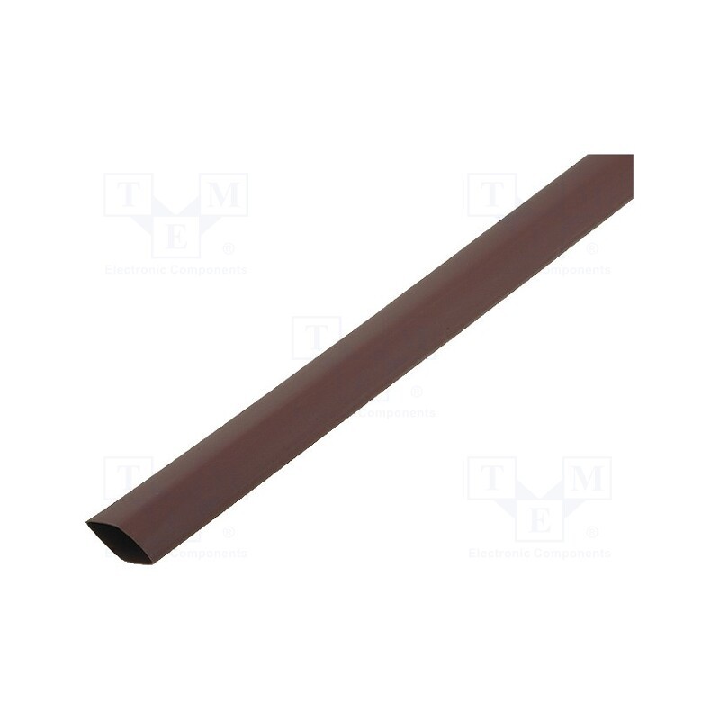 20 m : CB-HFT(2X) 6.4 - Heat shrink sleeve, glueless, 2: 1, 6.4mm, L: 1m, brown, polyolefine